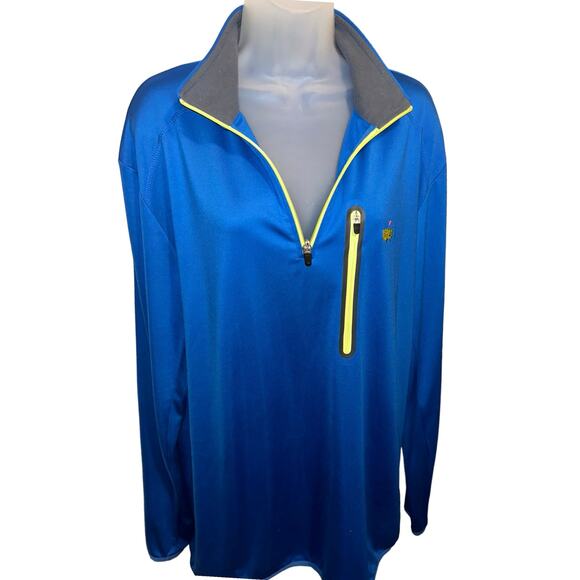 Masters Tech 1/4 Zip Pullover Mens Large Blue Long Sleeve Performance Golf - Picture 5 of 6